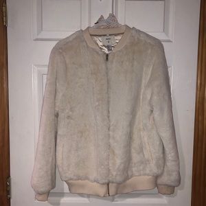 Fur Coat with Attachable Hood